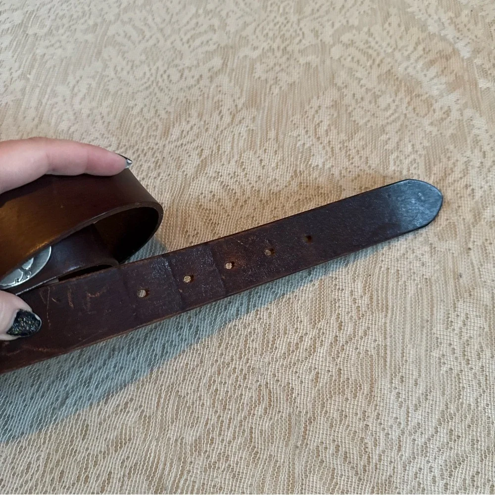 Men’s Zep-pro full grain leather belt with Clemson Tiger emblems